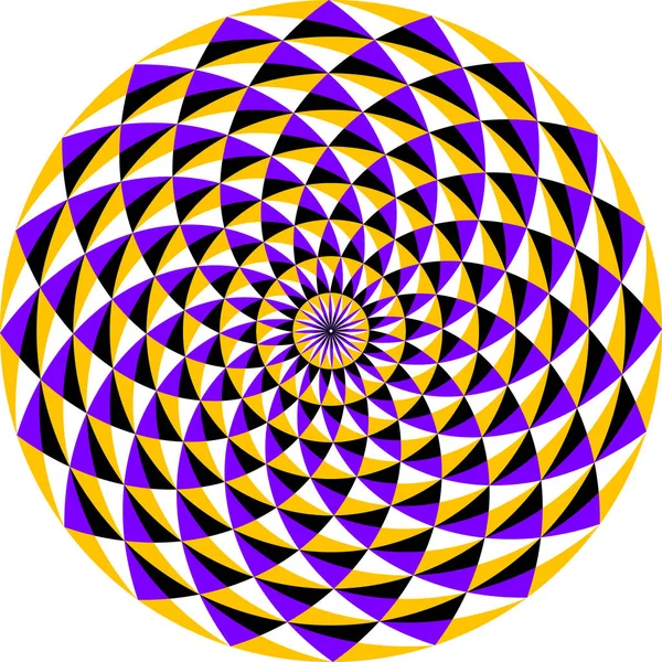 Cerchio Illusione Ottica Movimento Modello Colorato Modello Circolare Progettazione Dello Illustrazione Stock