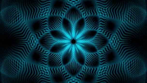 Moving Pattern Many Wavy Blending Stripes Blue Gradient Optical Art — Stock Video