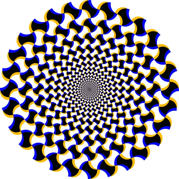 Fängslande Spinning Cirkel Mönster Skapar Visuell Illusion Rörelse Perfekt För — Stock vektor