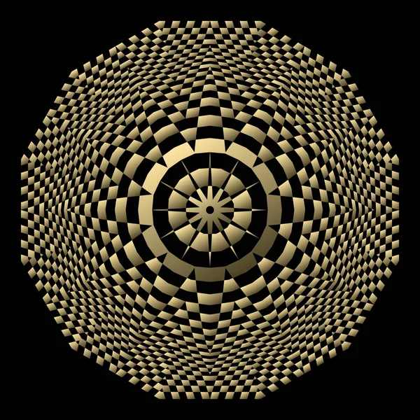 Mandala Golden Scales Creative Circular Decor Design Abstract Tribal Symbol — Stock Vector