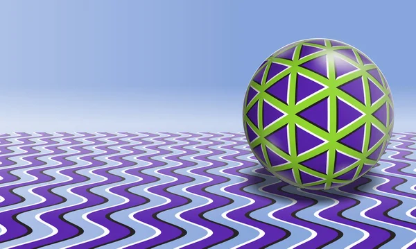 Espace Copie Avec Sphère Motifs Sur Surface Qui Crée Illusion — Image vectorielle