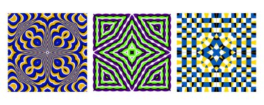 Çarpıcı simetriye ve neon esinlenilmiş renk şemasına sahip hipnotik geometrik desenler. Operasyon sanatı ve dijital estetiğin birleşimi. Tekstil, markalaşma ve ürün ambalajlama için harika..