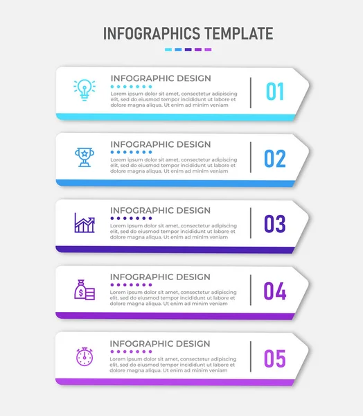 Design Infografico Vettoriale Con Icone Opzioni Passaggi Infografica Concetto Business — Vettoriale Stock