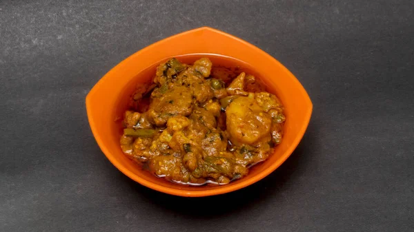 Mix Vegetables Gujarati Rasia Muthiya Orange Bowl — Stock Photo, Image