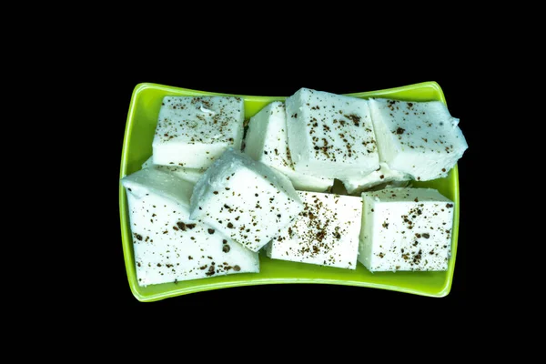 Куча Kharvas Кусок Зеленой Чаше Kharvas Является Сладкий Молочный Продукт — стоковое фото