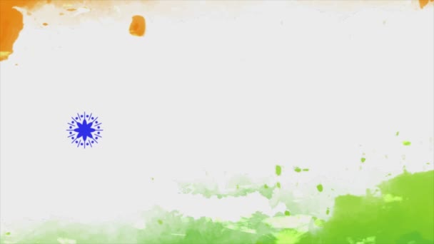 独立日快乐印度国旗动画 庆祝印度独立 — 图库视频影像