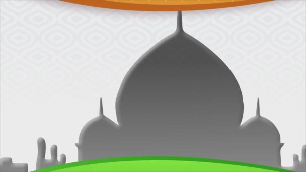 Vieren India Onafhankelijkheidsdag Indiase Onafhankelijkheidsdag Groet Kaart Animatie Gelukkige Onafhankelijkheidsdag — Stockvideo