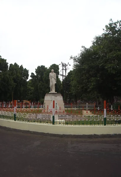 Har Ghar Tiranga Yatra 在Rajkot Gujarat India Π13 2023 Street — 图库照片