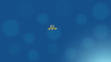 Uluslar Arması ve Ukrayna Bayrağı Bağımsızlık Günü Animasyonu