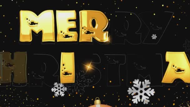 Serenata Copo Nieve Video Fiesta Navidad Feliz Experimente Magia Navidad — Vídeo de stock