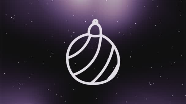 白雪公主 紫色上的白色饰物 — 图库视频影像