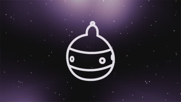 宇宙圆球华尔兹 一个恒星紫色薄雾 — 图库视频影像