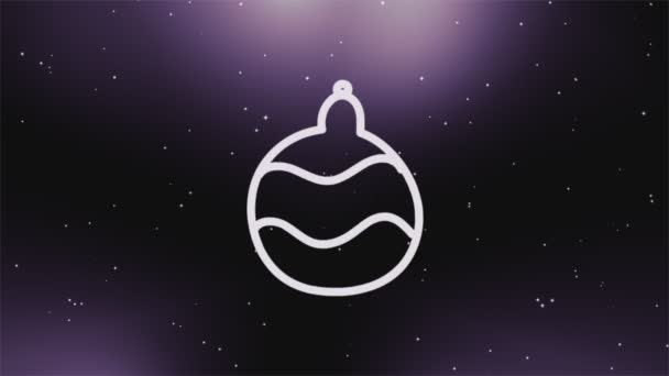 Encantador Encanto Vacaciones Purple Hued Adorno Navidad — Vídeos de Stock