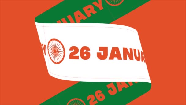 Republic Day Rhythm India Spirit Kinetic Background Fördjupa Sig Andan — Stockvideo