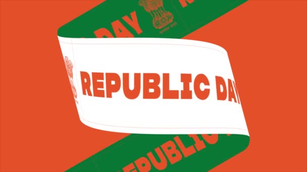 Republic Day Rhythm Indiens Enhet Kinetic Abstract Bakgrund Fördjupa Sig — Stockvideo