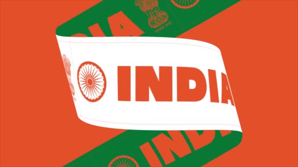 Rhythmus Des Tages Der Republik Indiens Einheit Kinetischen Hintergrund Tauchen — Stockvideo