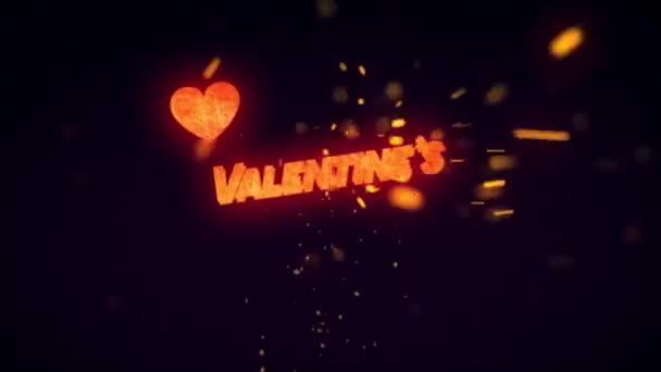 Світлі Побажання Святкування Світлого Дня Святого Валентина Зануртеся Тепло Любові — стокове відео