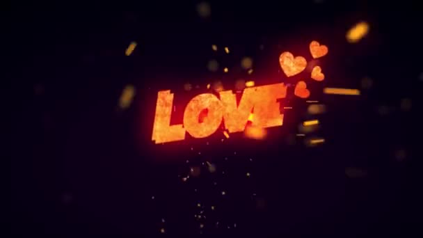 Strålande Kärlek Ignorera Natten Med Alla Hjärtans Dag Spektakel Dyk — Stockvideo