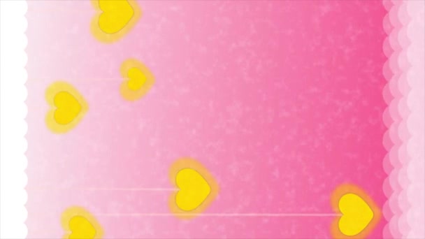 Golden Hearts Afloat Walentynki 2024 Enchanting Animation Krok Świat Miłości — Wideo stockowe
