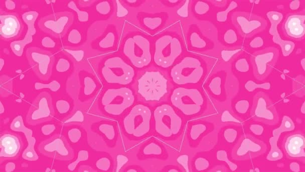 Rózsaszín Paradicsom Hipnotizáló Kaleidoszkóp Utazás Merülj Világ Hipnotizáló Vizuális Rózsaszín — Stock videók