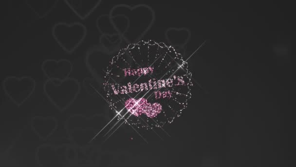 Love Motion Dazzling Symphony Hearts Valentine Day Fördjupa Dig Dansen — Stockvideo