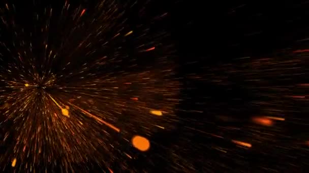 버스트 정의의 디스플레이 버스트와 우주의 웅장함을 미끄러지는 캡처하는 고화질 비디오 — 비디오