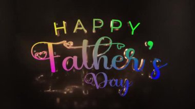 Neon Parıltısı Övgüsü - Canlı Renklerle Babalar Günü 'nü kutlamak, Babalar Günü' nü ışıltılı neon ışıklarıyla 