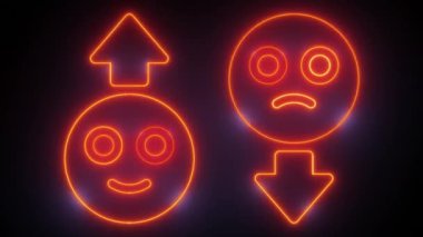 Neon Geribildirim Duygu Simgeleri - Görsel Memnuniyet Göstergeleri, neon geribildirim simgelerimizle müşteri duyarlılıklarını yakalayın