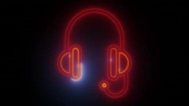 Mic Simgeleri ile Neon Parıltısı Kulaklığı - Kullanıcı Tasarımı İçin Canlı Bir Dizayn, Dijital tasarımınızı bu neon ışıklı 'Kullanıcı' simgeleriyle yükseltin. UI-UX için mükemmel, her simge gölgelerde yaşam ile titreşiyor