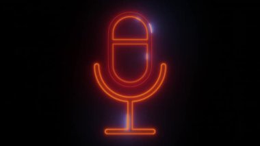 Neon Glow Mic Simgeleri - Kullanıcı Tasarımı İçin Canlı Bir Dizayn, Dijital tasarımınızı bu neon ışıklı 'Kullanıcı' simgeleriyle yükseltin. UI-UX için mükemmel, her simge alev kırmızısı tonlarında yaşamla titreşiyor