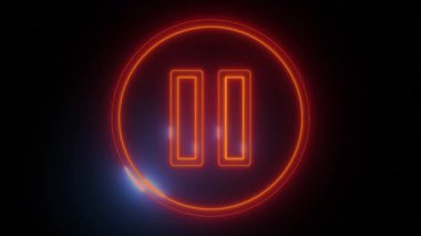 Neon Glow Pause Simgeleri - Kullanıcı Tasarımı İçin Canlı Bir Dizayn, Dijital tasarımınızı bu neon ışıklı 'Kullanıcı' simgeleriyle yükseltin. UI-UX için mükemmel, her simge alev kırmızısı tonlarında yaşamla titreşiyor