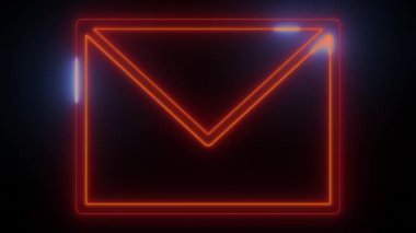 Neon Parlak Posta Simgeleri - Kullanıcı Tasarımı İçin Canlı Bir Dizayn, Dijital tasarımınızı bu 'Kullanıcı' simgeleriyle yükseltin. UI-UX için mükemmel, her simge alev kırmızısı tonlarında yaşamla titreşiyor