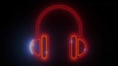 Neon Parıltısı Kulaklık Simgeleri - Kullanıcı Tasarımı İçin Canlı Bir Dizayn, Dijital tasarımınızı bu 'Kullanıcı' simgeleriyle yükseltin. UI-UX için mükemmel, her simge gölgelerde yaşam ile titreşiyor