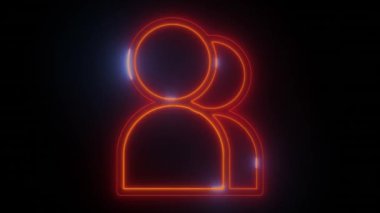 Neon Glow Kullanıcı Simgeleri - Kullanıcı Tasarımı İçin Canlı Bir Dizayn, Dijital tasarımınızı bu neon ışıklı 'Kullanıcı' simgeleriyle yükseltin. UI-UX için mükemmel, her simge alev kırmızısı tonlarında yaşamla titreşiyor