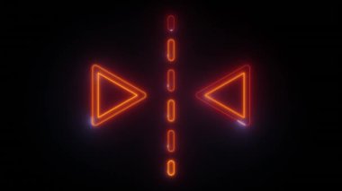 Align Flip için Neon Parıltısı Yatay Simge boyunca - Modern Arayüzler için Mükemmel Koyu bir arkaplan üzerindeki ateşli turuncu-kırmızı renkleri onu modern uygulamalar veya dokunmak isteyen web siteleri için ideal kılar