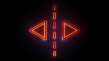Neon Parıltısı Hizalama Simgesi - Modern Arayüzler için mükemmel koyu bir arkaplan üzerindeki turuncu-kırmızı renkleri onu modern uygulamalar ya da parlak dokunuşlar eklemek isteyen web siteleri için ideal kılar