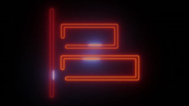Neon Parıltısı Sol Simgesi - Modern Arayüzler için mükemmel koyu bir arkaplan üzerindeki turuncu-kırmızı renkleri onu çağdaş uygulamalar veya parlak dokunuşlar eklemek isteyen web siteleri için ideal kılar