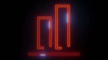 Neon Parıltısı Dipteki Simge - Modern Arayüzler için mükemmel Koyu arkaplan üzerindeki turuncu-kırmızı renkleri onu çağdaş uygulamalar veya parlak dokunuşlar eklemek isteyen web siteleri için ideal kılar