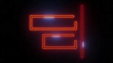 Neon Parıltısı Sağ Simgesi - Modern Arayüzler için mükemmel koyu bir arkaplan üzerindeki turuncu-kırmızı renkleri onu modern uygulamalar veya parlak dokunuşlar eklemek isteyen web siteleri için ideal kılar