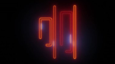 Neon Parıltısı Yatay Simgesi - Modern Arayüzler için mükemmel Koyu arkaplan üzerindeki turuncu renkleri onu çağdaş uygulamalar veya parlak dokunuşlar arayan web siteleri için ideal kılar