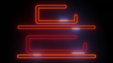Neon Parıltısı Alttaki Alan Simgesi - Modern Arayüzler için mükemmel Koyu arkaplan üzerindeki turuncu-kırmızı renkleri onu çağdaş uygulamalar veya parlak dokunuşlar eklemek isteyen web siteleri için ideal kılar