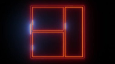 Neon Sağ Parıltısı Üç Izgara Simgesi - Modern Arayüzler için mükemmel Koyu bir arkaplan üzerindeki turuncu-kırmızı renkleri onu çağdaş uygulamalar veya parlak dokunuşlar eklemek isteyen web siteleri için ideal kılar