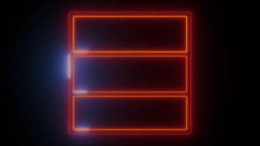 Neon Parıltısı Üç Yatay Simge - Modern Arayüzler için Mükemmel Koyu arkaplan üzerindeki turuncu renkleri onu çağdaş uygulamalar veya parlak dokunuşlar arayan web siteleri için ideal kılar
