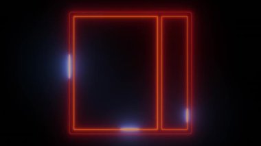 Neon Parıltısı Sol Sayfa Katlama Simgesi - Modern Arayüzler için Mükemmel Koyu bir arkaplan üzerinde turuncu-kırmızı renkleri onu çağdaş uygulamalar veya parlak bir dokunuş arayan web siteleri için ideal kılar