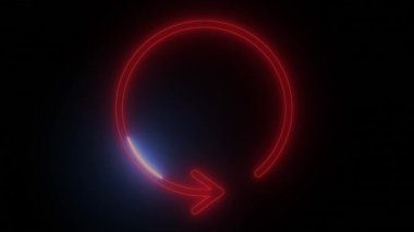 Neon Parıltısı Yeniden Yükleme Simgesi - Modern Arayüzler için mükemmel Koyu arkaplan üzerindeki turuncu renkleri onu modern uygulamalar veya parlak dokunuşlar eklemek isteyen web siteleri için ideal kılar