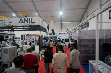Rajkot, Gujarat, Hindistan. 27 Eylül 2024. Anil Traders Stall, Rajkot Machine Aletleri Gösterisi 2024.