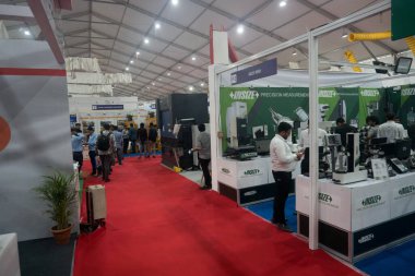 Rajkot, Gujarat, Hindistan. 27 Eylül 2024. Hindistan standını büyüt, Rajkot Makine Araçları Göster 2024.