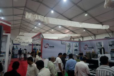 Rajkot, Gujarat, Hindistan. 27 Eylül 2024. M-tech stop, Rajkot Machine Tools Show 2024.