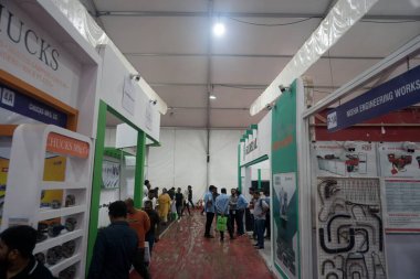 Rajkot, Gujarat, Hindistan. 27 Eylül 2024. Stall street view, Rajkot Machine Tools Show 2024.