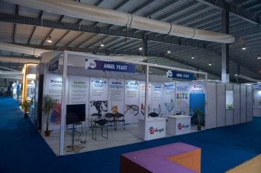 Gandhinagar, Gujarat, Hindistan. 21 Eylül 2024 'te. 13 Agri Asya Sergisi 2024 İki Birleşmiş Büfe Görünümü.